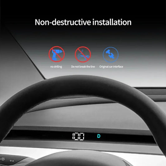 HUD Head-Up-Display Tesla Model 3 Modell Y, Tachometer