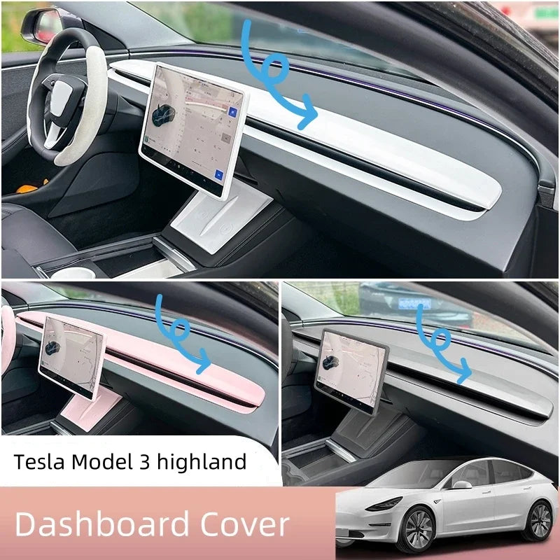 Tesla Model 3 Highland 2024 Armaturenbrettabdeckung Verkleidung Aufkleber
