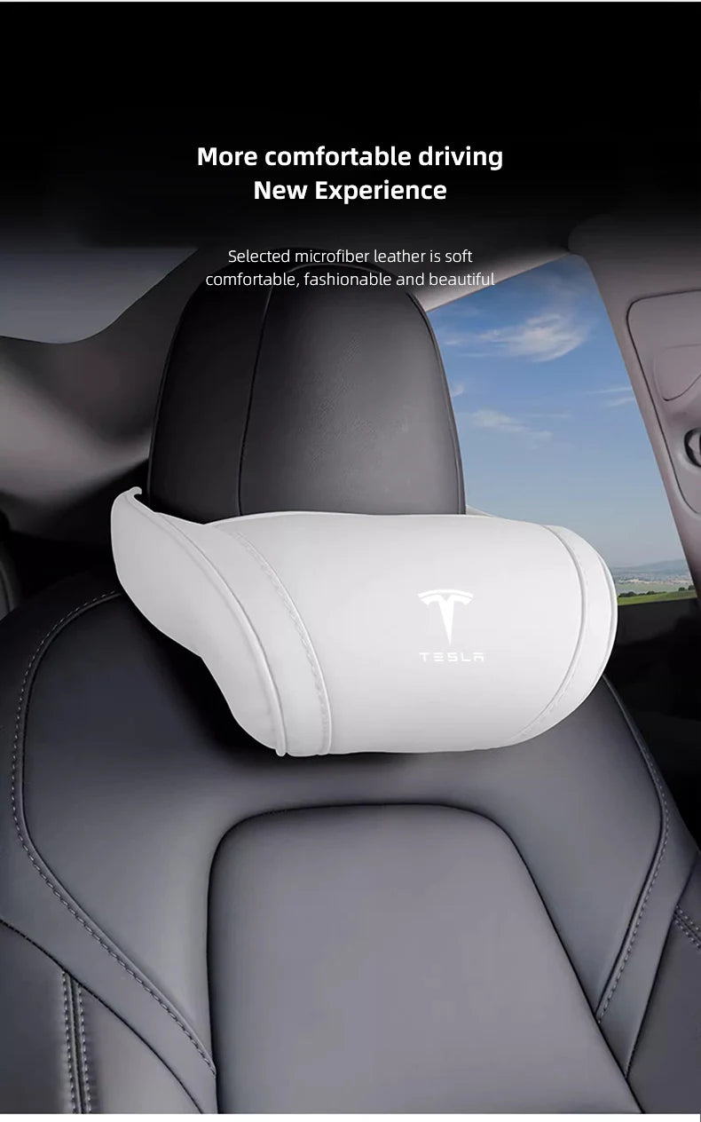 Leder Kopfstütze Nackenkissen für Tesla Modell 3 Y S X Cybertruck, Highland