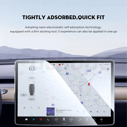 Displayschutz gehärtetem Glas für Tesla Model 3 Y Highland Juniper 2021–2025