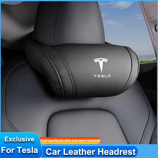 Leder Kopfstütze Nackenkissen für Tesla Modell 3 Y S X Cybertruck, Highland