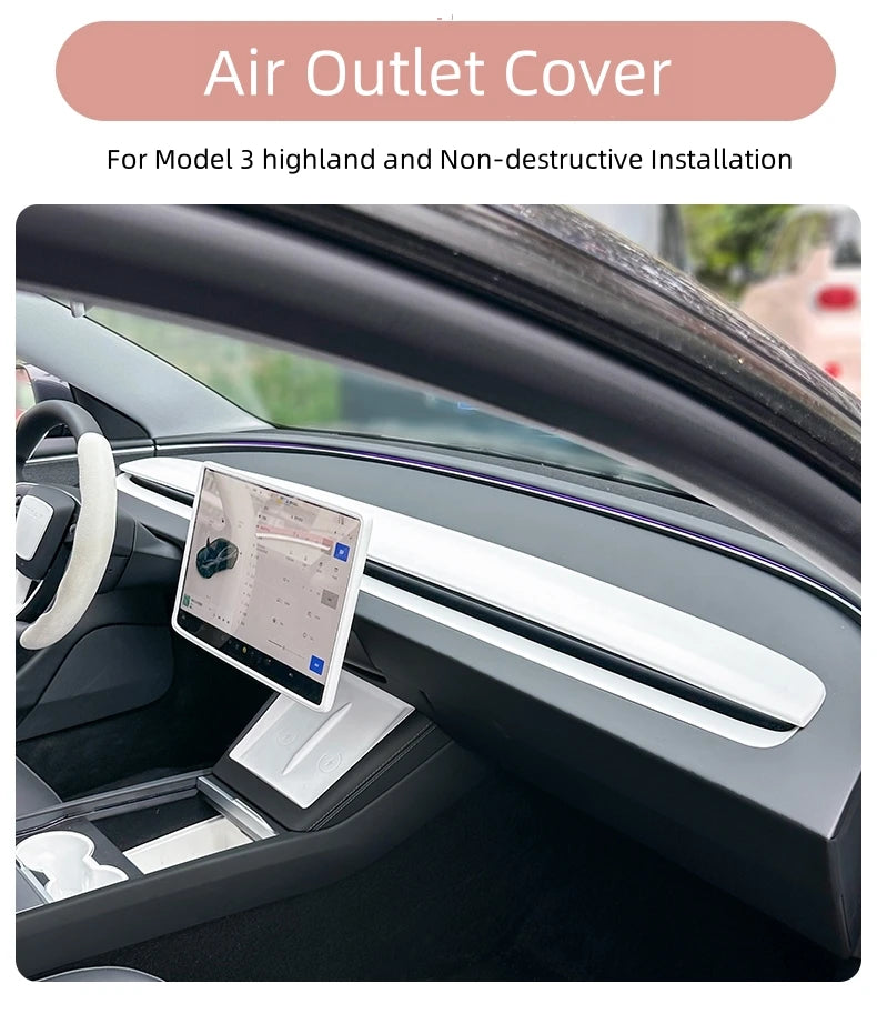 Tesla Model 3 Highland 2024 Armaturenbrettabdeckung Verkleidung Aufkleber