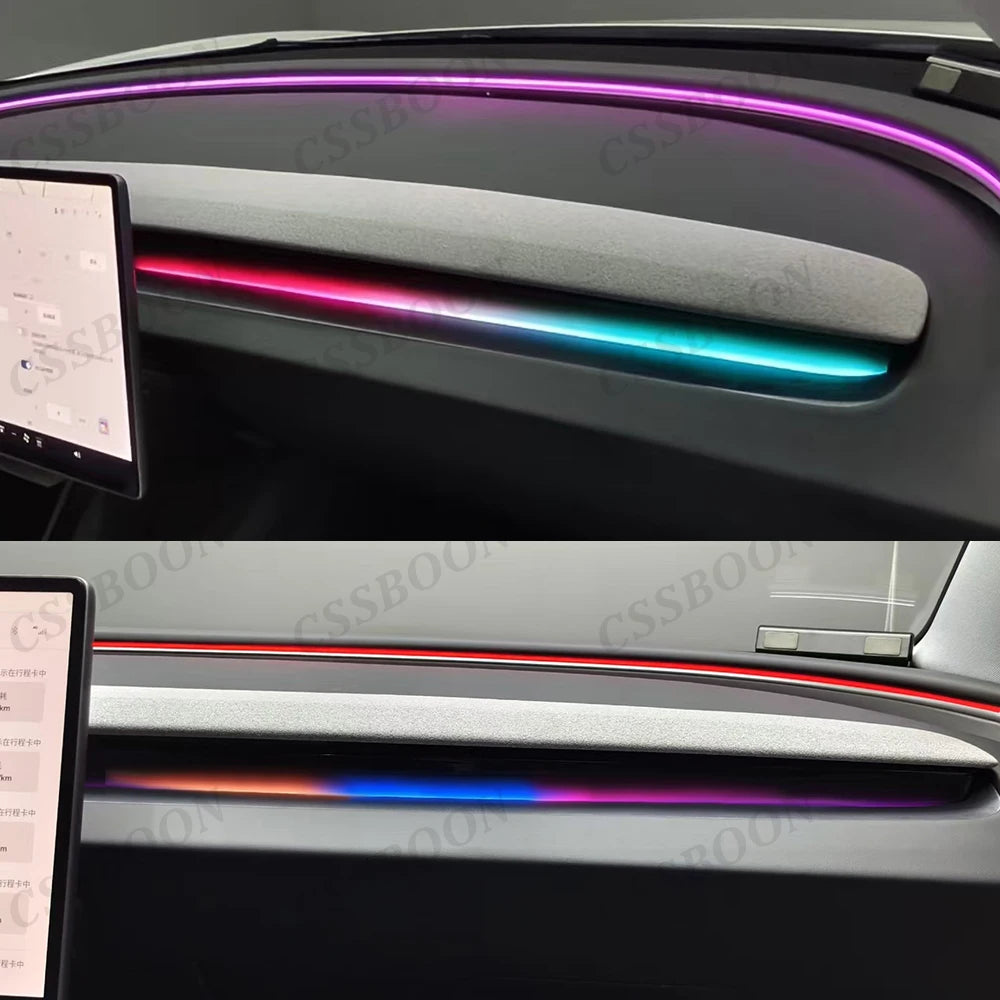 Dashboard-Ambientebeleuchtung-Innenraum für Tesla Model 3 Highland 2023 2024