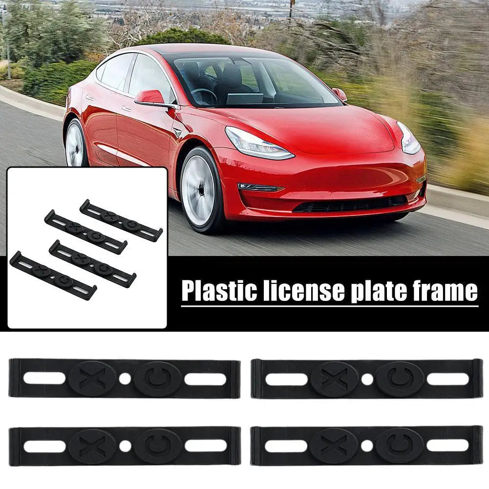 4 STÜCKE Rahmenlose Universelle Kennzeichenhalter / Nummerschild Halterung