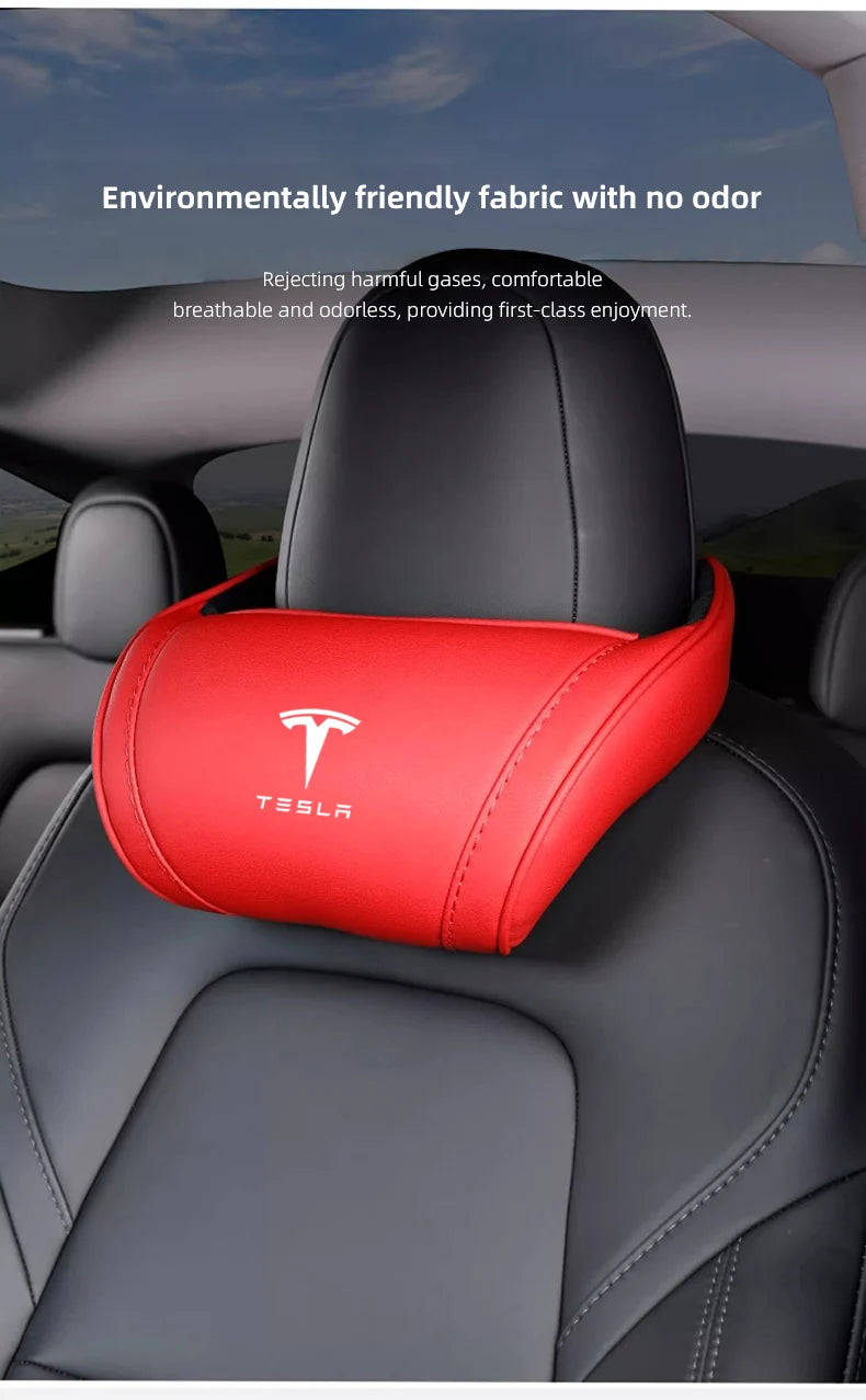 Leder Kopfstütze Nackenkissen für Tesla Modell 3 Y S X Cybertruck, Highland