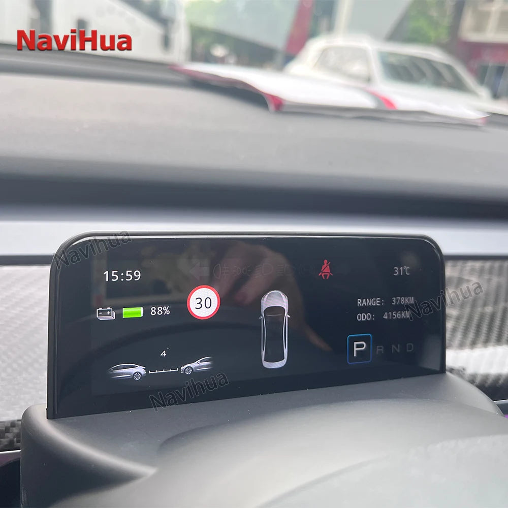 Tesla Modell Y, 3 Digital Display Tachometer Instrument