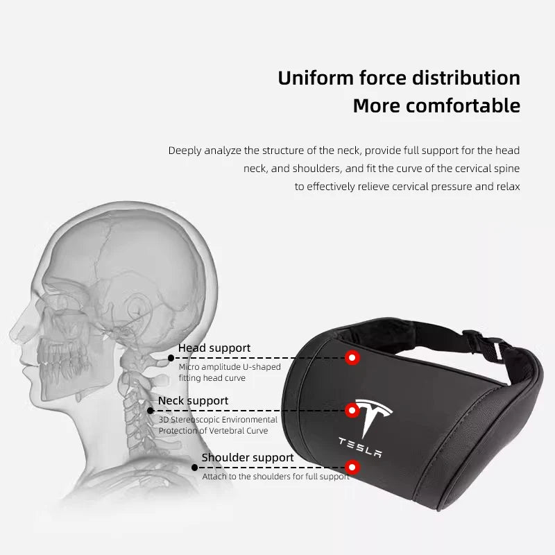 Leder Kopfstütze Nackenkissen für Tesla Modell 3 Y S X Cybertruck, Highland
