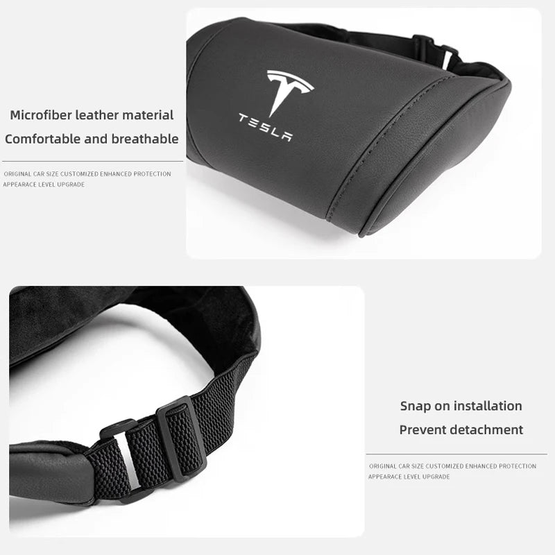 Leder Kopfstütze Nackenkissen für Tesla Modell 3 Y S X Cybertruck, Highland