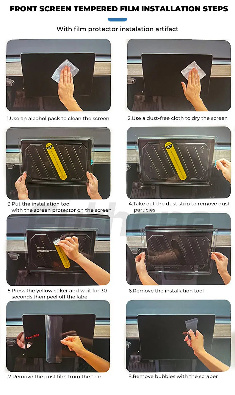 Displayschutz gehärtetem Glas für Tesla Model 3 Y Highland Juniper 2021–2025