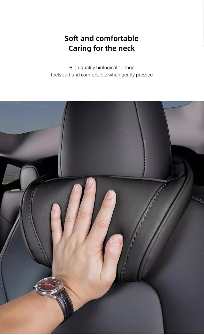 Leder Kopfstütze Nackenkissen für Tesla Modell 3 Y S X Cybertruck, Highland