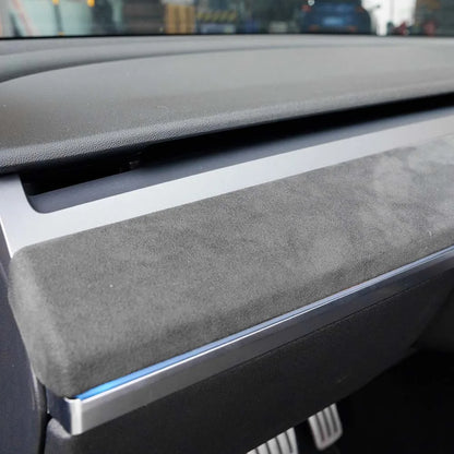 Echte schwarze Alcantara-Verkleidungen für Tesla Model 3/Y Dekor