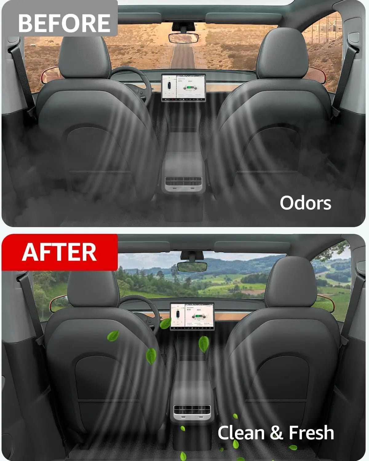 Tesla Modell Y Innenraumfilter ab 2017, Ersatz HEPA-Luftansaugfilter - Aktivkohle