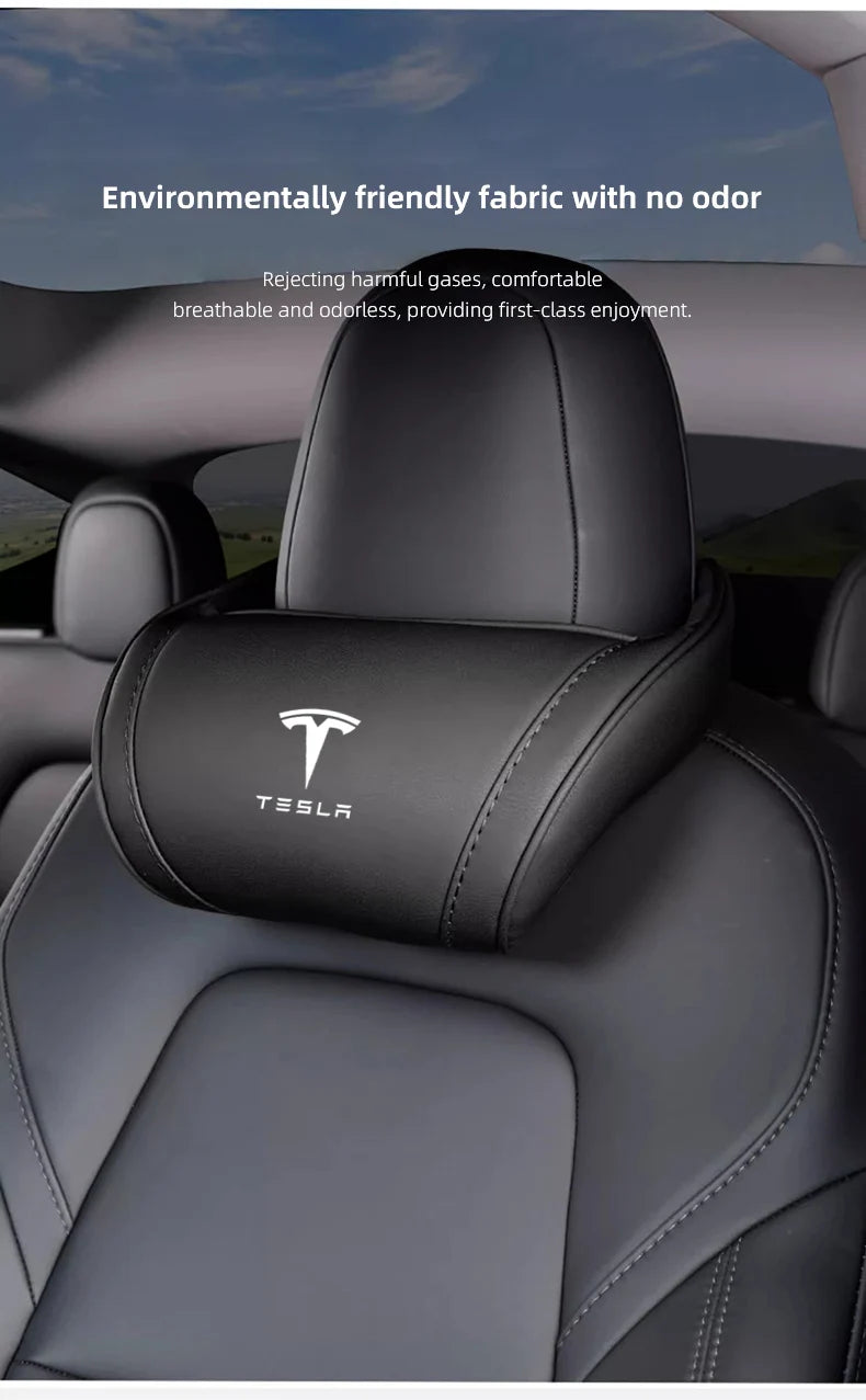 Leder Kopfstütze Nackenkissen für Tesla Modell 3 Y S X Cybertruck, Highland