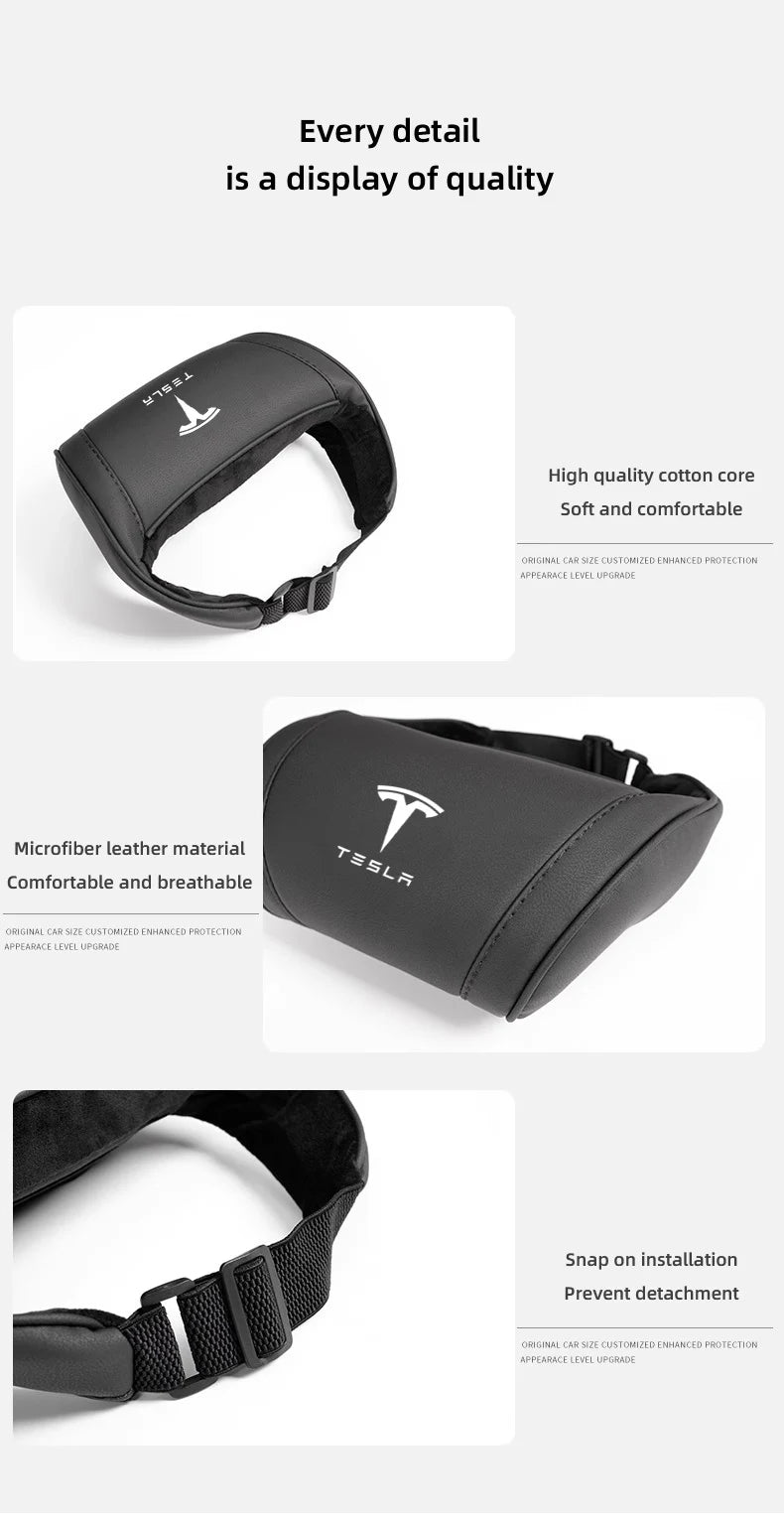 Leder Kopfstütze Nackenkissen für Tesla Modell 3 Y S X Cybertruck, Highland