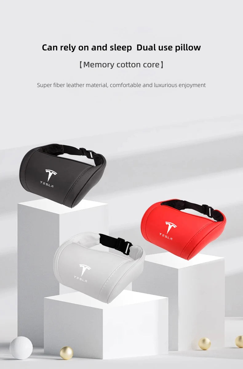 Leder Kopfstütze Nackenkissen für Tesla Modell 3 Y S X Cybertruck, Highland