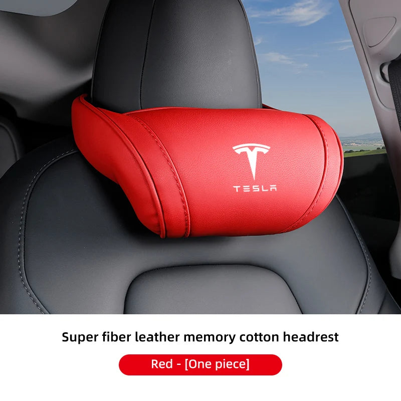 Leder Kopfstütze Nackenkissen für Tesla Modell 3 Y S X Cybertruck, Highland