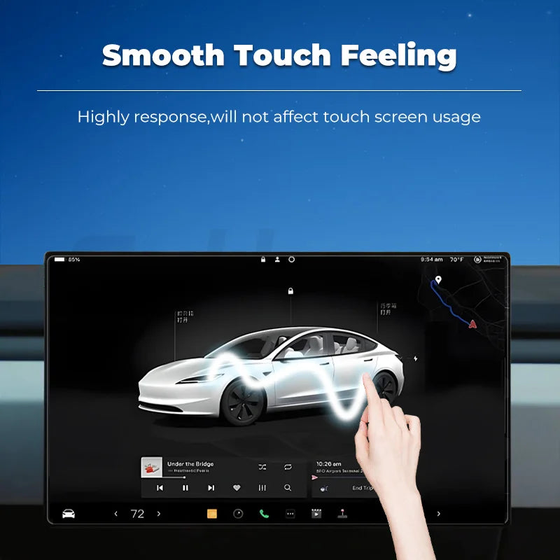 Displayschutz gehärtetem Glas für Tesla Model 3 Y Highland Juniper 2021–2025