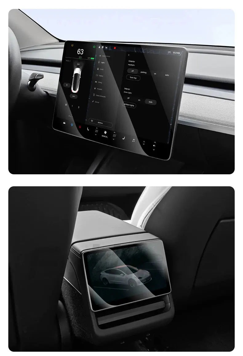 Displayschutz gehärtetem Glas für Tesla Model 3 Y Highland Juniper 2021–2025