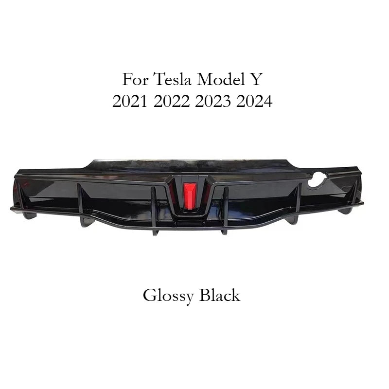 Für Tesla Model Y 2021 2022 2023 2024 Heckschürzen-Diffusor Splitter Spoiler Lippe Schutz Tuning Zubehör Teil Karosserie-Kit