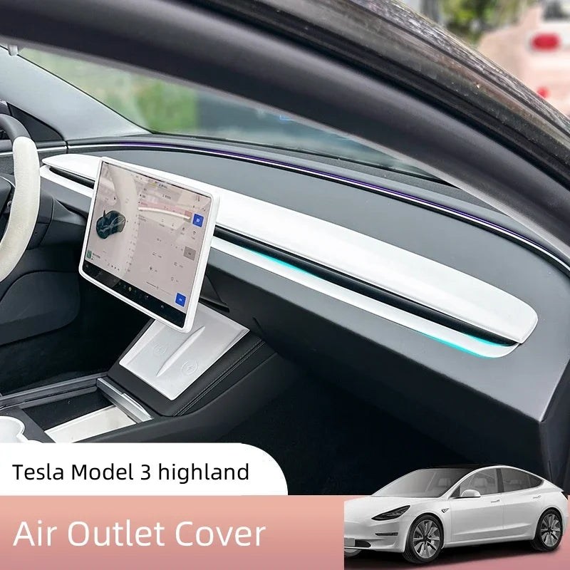 Tesla Model 3 Highland 2024 Armaturenbrettabdeckung Verkleidung Aufkleber