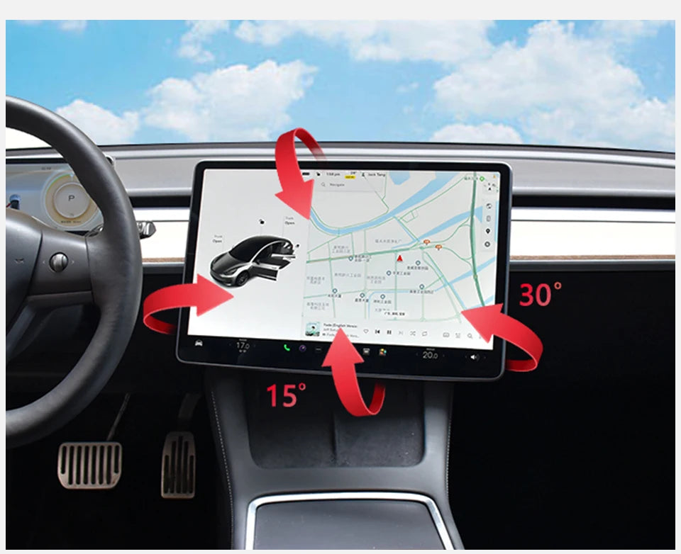 Bildschirm-Schwenk / Neigehalterung für Tesla Model Y/3 Highland 2017-2024