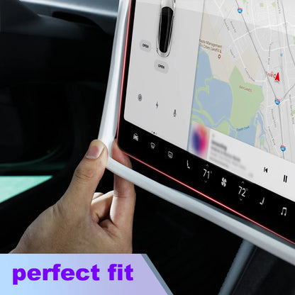 Tesla Model 3 Y Displayschutz - Silikon Rahmen für Bildschirm