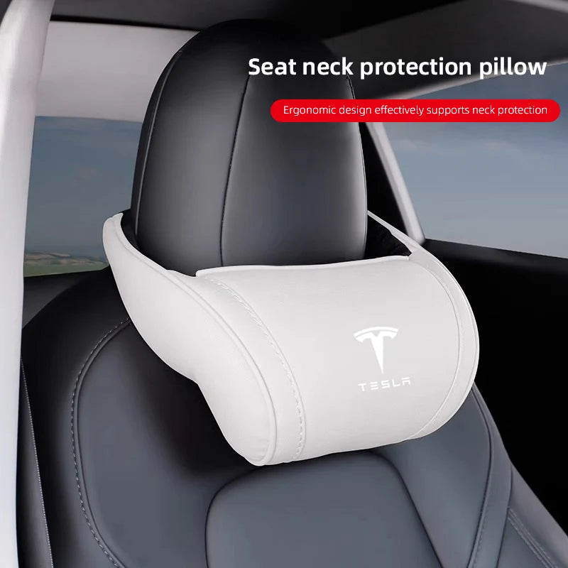 Leder Kopfstütze Nackenkissen für Tesla Modell 3 Y S X Cybertruck, Highland
