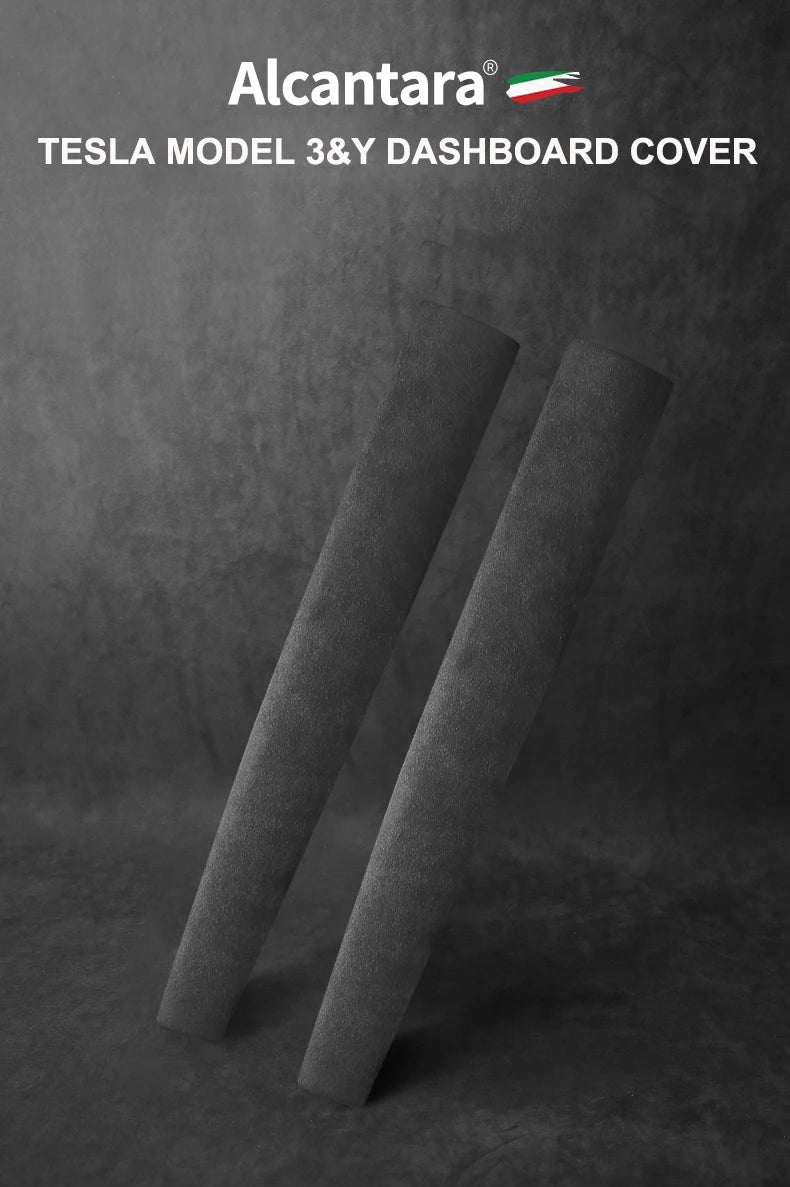Echte schwarze Alcantara-Verkleidungen für Tesla Model 3/Y Dekor